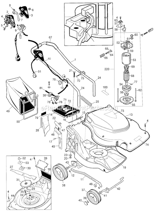 Page A Diagram and Parts List for MM850 Type 1 Black and Decker Lawn Mower